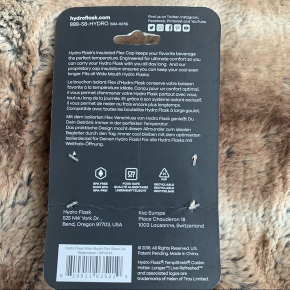 FREE Hydro Flask Wide Mouth Flex Cap Watermelon - Picture 2 of 3